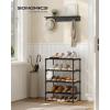 imageSONGMICS 2Tier Shoe Rack for Closet Compact Metal Shoe Organizer Shelf for Entryway Bedroom Small Spaces Stackable 118 x 177 x 122 Inches Black ULSA112BH01Black