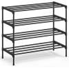 imageSONGMICS 2Tier Shoe Rack for Closet Compact Metal Shoe Organizer Shelf for Entryway Bedroom Small Spaces Stackable 118 x 177 x 122 Inches Black ULSA112BH01Black