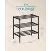 imageSONGMICS 2Tier Shoe Rack for Closet Compact Metal Shoe Organizer Shelf for Entryway Bedroom Small Spaces Stackable 118 x 177 x 122 Inches Black ULSA112BH01Black
