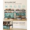 imageSONGMICS 2Tier Shoe Rack for Closet Compact Metal Shoe Organizer Shelf for Entryway Bedroom Small Spaces Stackable 118 x 177 x 122 Inches Black ULSA112BH01Black