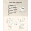 imageSONGMICS 2Tier Shoe Rack for Closet Compact Metal Shoe Organizer Shelf for Entryway Bedroom Small Spaces Stackable 118 x 177 x 122 Inches Black ULSA112BH01Black