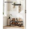 imageSONGMICS 2Tier Shoe Rack for Closet Compact Metal Shoe Organizer Shelf for Entryway Bedroom Small Spaces Stackable 118 x 177 x 122 Inches Black ULSA112BH01Black