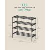 imageSONGMICS 2Tier Shoe Rack for Closet Compact Metal Shoe Organizer Shelf for Entryway Bedroom Small Spaces Stackable 118 x 177 x 122 Inches Black ULSA112BH01Black