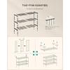 imageSONGMICS 2Tier Shoe Rack for Closet Compact Metal Shoe Organizer Shelf for Entryway Bedroom Small Spaces Stackable 118 x 177 x 122 Inches Black ULSA112BH01Black