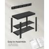 imageSONGMICS Bamboo Shoe Rack Bench with Coat Rack 2 Tier Shoe Shelves for Entryway Living Room Bedroom 276 Inches Wide Ink Black ULCR004B01V1