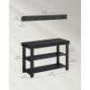 imageSONGMICS Bamboo Shoe Rack Bench with Coat Rack 2 Tier Shoe Shelves for Entryway Living Room Bedroom 276 Inches Wide Ink Black ULCR004B01V1