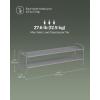 imageSONGMICS Shoe Rack 2Tier Shoe Organizer Fabric Shoe Shelf Storage with 4 Hooks Holds up to 12 Pairs of Shoes HeightAdjustable Shoe Rack for Entryway Hallway Closet Easy Assembly Dove GrayDove Gray
