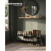 imageSONGMICS Shoe Rack 2Tier Shoe Organizer Fabric Shoe Shelf Storage with 4 Hooks Holds up to 12 Pairs of Shoes HeightAdjustable Shoe Rack for Entryway Hallway Closet Easy Assembly Dove GrayInk Black