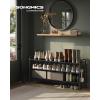 imageSONGMICS Shoe Rack 2Tier Shoe Organizer Fabric Shoe Shelf Storage with 4 Hooks Holds up to 12 Pairs of Shoes HeightAdjustable Shoe Rack for Entryway Hallway Closet Easy Assembly Dove GrayInk Black