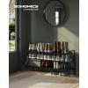 imageSONGMICS Shoe Rack 2Tier Shoe Organizer Metal Shoe Shelf Storage with 4 Side Hooks Holds 18 Pairs of Shoes HeightAdjustable Shoe Rack for Entryway Hallway Closet Ink Black ULMR121B01Ink Black