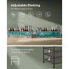 imageSONGMICS Shoe Rack 2Tier Shoe Organizer Metal Shoe Shelf Storage with 4 Side Hooks Holds 18 Pairs of Shoes HeightAdjustable Shoe Rack for Entryway Hallway Closet Ink Black ULMR121B01Chestnut Brown