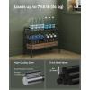 imageSONGMICS Shoe Rack 2Tier Shoe Organizer Metal Shoe Shelf Storage with 4 Side Hooks Holds 18 Pairs of Shoes HeightAdjustable Shoe Rack for Entryway Hallway Closet Ink Black ULMR121B01Ink Black