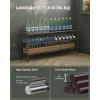 imageSONGMICS Shoe Rack 2Tier Shoe Organizer Metal Shoe Shelf Storage with 4 Side Hooks Holds 18 Pairs of Shoes HeightAdjustable Shoe Rack for Entryway Hallway Closet Ink Black ULMR121B01Chestnut Brown