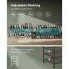 imageSONGMICS Shoe Rack 2Tier Shoe Organizer Metal Shoe Shelf Storage with 4 Side Hooks Holds 18 Pairs of Shoes HeightAdjustable Shoe Rack for Entryway Hallway Closet Ink Black ULMR121B01Chestnut Brown