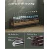 imageSONGMICS Shoe Rack 2Tier Shoe Organizer Metal Shoe Shelf Storage with 4 Side Hooks Holds 18 Pairs of Shoes HeightAdjustable Shoe Rack for Entryway Hallway Closet Ink Black ULMR121B01Chestnut Brown
