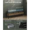 imageSONGMICS Shoe Rack 2Tier Shoe Organizer Metal Shoe Shelf Storage with 4 Side Hooks Holds 18 Pairs of Shoes HeightAdjustable Shoe Rack for Entryway Hallway Closet Ink Black ULMR121B01Ink Black