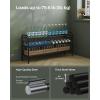 imageSONGMICS Shoe Rack 2Tier Shoe Organizer Metal Shoe Shelf Storage with 4 Side Hooks Holds 18 Pairs of Shoes HeightAdjustable Shoe Rack for Entryway Hallway Closet Ink Black ULMR121B01Ink Black