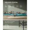 imageSONGMICS Shoe Rack 2Tier Shoe Organizer Metal Shoe Shelf Storage with 4 Side Hooks Holds 18 Pairs of Shoes HeightAdjustable Shoe Rack for Entryway Hallway Closet Ink Black ULMR121B01Ink Black