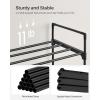 imageSONGMICS Shoe Rack 3Tier Shoe Storage Organizer Metal Shoe Shelf 12 to 15 Pairs Shoes Stackable Shoe Tower for Living Room Entryway Hallway Closet Black ULSA13BK