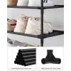 imageSONGMICS Shoe Rack 3Tier Shoe Storage Organizer SpaceSaving 117 x 165 x 191 Inches Entryway Metal Frame NonWoven Fabric Shelves Ink Black ULSH013BH01Black