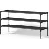 imageSONGMICS Shoe Rack 3Tier Shoe Storage Organizer SpaceSaving 117 x 165 x 191 Inches Entryway Metal Frame NonWoven Fabric Shelves Ink Black ULSH013BH01Ink Black