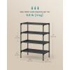 imageSONGMICS Shoe Rack 3Tier Shoe Storage Organizer SpaceSaving 117 x 165 x 191 Inches Entryway Metal Frame NonWoven Fabric Shelves Ink Black ULSH013BH01Ink Black
