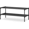 imageSONGMICS Shoe Rack 3Tier Shoe Storage Organizer SpaceSaving 117 x 165 x 191 Inches Entryway Metal Frame NonWoven Fabric Shelves Ink Black ULSH013BH01Ink Black