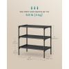 imageSONGMICS Shoe Rack 3Tier Shoe Storage Organizer SpaceSaving 117 x 165 x 191 Inches Entryway Metal Frame NonWoven Fabric Shelves Ink Black ULSH013BH01Ink Black