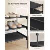 imageSONGMICS Shoe Rack 3Tier Shoe Storage Organizer SpaceSaving 117 x 165 x 191 Inches Entryway Metal Frame NonWoven Fabric Shelves Ink Black ULSH013BH01Ink Black