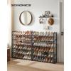 imageSONGMICS Shoe Rack 6Tier Shoe Organizer Metal Rack for Garage Set of 2 3Tier Stackable Shelf with Adjustable Flat or Angled Shelves 1824 Pairs Bronze ULMR03A2Charcoal Gray