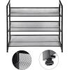 imageSONGMICS Shoe Rack 6Tier Shoe Organizer Metal Rack for Garage Set of 2 3Tier Stackable Shelf with Adjustable Flat or Angled Shelves 1824 Pairs Bronze ULMR03A2Ink Black