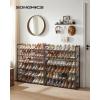 imageSONGMICS Shoe Rack 6Tier Shoe Organizer Metal Rack for Garage Set of 2 3Tier Stackable Shelf with Adjustable Flat or Angled Shelves 1824 Pairs Bronze ULMR03A2Bronze