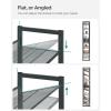 imageSONGMICS Shoe Rack 6Tier Shoe Organizer Metal Rack for Garage Set of 2 3Tier Stackable Shelf with Adjustable Flat or Angled Shelves 1824 Pairs Bronze ULMR03A2Charcoal Gray