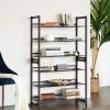 imageSONGMICS Shoe Rack 6Tier Shoe Organizer Metal Rack for Garage Set of 2 3Tier Stackable Shelf with Adjustable Flat or Angled Shelves 1824 Pairs Bronze ULMR03A2Bronze