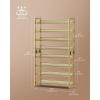 imageSONGMICS Shoe Rack 6Tier Shoe Organizer Metal Rack for Garage Set of 2 3Tier Stackable Shelf with Adjustable Flat or Angled Shelves 1824 Pairs Bronze ULMR03A2Pale Gold