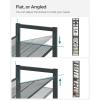 imageSONGMICS Shoe Rack 6Tier Shoe Organizer Metal Rack for Garage Set of 2 3Tier Stackable Shelf with Adjustable Flat or Angled Shelves 1824 Pairs Bronze ULMR03A2Charcoal Gray