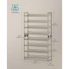 imageSONGMICS Shoe Rack 6Tier Shoe Organizer Metal Rack for Garage Set of 2 3Tier Stackable Shelf with Adjustable Flat or Angled Shelves 1824 Pairs Bronze ULMR03A2Cappuccino Beige