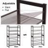 imageSONGMICS Shoe Rack 6Tier Shoe Organizer Metal Rack for Garage Set of 2 3Tier Stackable Shelf with Adjustable Flat or Angled Shelves 1824 Pairs Bronze ULMR03A2Bronze