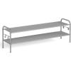 imageSONGMICS Shoe Rack 2Tier Shoe Organizer Fabric Shoe Shelf Storage with 4 Hooks Holds up to 12 Pairs of Shoes HeightAdjustable Shoe Rack for Entryway Hallway Closet Easy Assembly Dove GrayDove Gray
