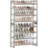 imageSONGMICS Shoe Rack 6Tier Shoe Organizer Metal Rack for Garage Set of 2 3Tier Stackable Shelf with Adjustable Flat or Angled Shelves 1824 Pairs Bronze ULMR03A2Cappuccino Beige
