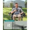 imageSONGMICS 2 Pack Folding Camping Chairs Load 330 lb Cup Holder and High Backrest HeavyDuty Structure for Lawn Garden Fishing Terrace Dark Green UGCB08GNBlack