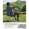 imageSONGMICS 2 Pack Folding Camping Chairs Load 330 lb Cup Holder and High Backrest HeavyDuty Structure for Lawn Garden Fishing Terrace Dark Green UGCB08GNBlue