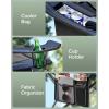 imageSONGMICS 2 Pack Folding Camping Chairs Load 330 lb Cup Holder and High Backrest HeavyDuty Structure for Lawn Garden Fishing Terrace Dark Green UGCB08GNBlue