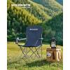 imageSONGMICS 2 Pack Folding Camping Chairs Load 330 lb Cup Holder and High Backrest HeavyDuty Structure for Lawn Garden Fishing Terrace Dark Green UGCB08GNBlue