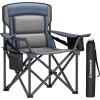 imageSONGMICS 2 Pack Folding Camping Chairs Load 330 lb Cup Holder and High Backrest HeavyDuty Structure for Lawn Garden Fishing Terrace Dark Green UGCB08GNBlue