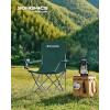 imageSONGMICS 2 Pack Folding Camping Chairs Load 330 lb Cup Holder and High Backrest HeavyDuty Structure for Lawn Garden Fishing Terrace Dark Green UGCB08GNGreen