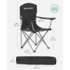 imageSONGMICS 2 Pack Folding Camping Chairs Load 330 lb Cup Holder and High Backrest HeavyDuty Structure for Lawn Garden Fishing Terrace Dark Green UGCB08GNBlack