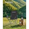 imageSONGMICS 2 Pack Folding Camping Chairs Load 330 lb Cup Holder and High Backrest HeavyDuty Structure for Lawn Garden Fishing Terrace Dark Green UGCB08GNBlack