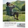 imageSONGMICS 2 Pack Folding Camping Chairs Load 330 lb Cup Holder and High Backrest HeavyDuty Structure for Lawn Garden Fishing Terrace Dark Green UGCB08GNGreen