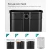 imageSONGMICS 20Gallon 75 L Trash Can Stainless Steel Kitchen Garbage Can Recycling or Waste Bin Soft Close StepOn Pedal Removable Inner Bucket Brown ULTB075MZ01Silver
